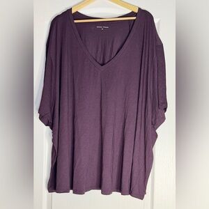 Universal Standard Purple Short Sleeve Tee, Size 4XL 6X